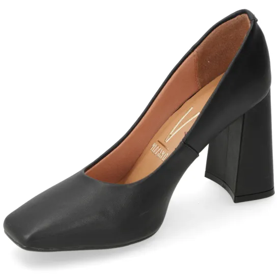 Zapato Mujer Pelica Negro Punta Cuadrada Vizzano - Imagen 3