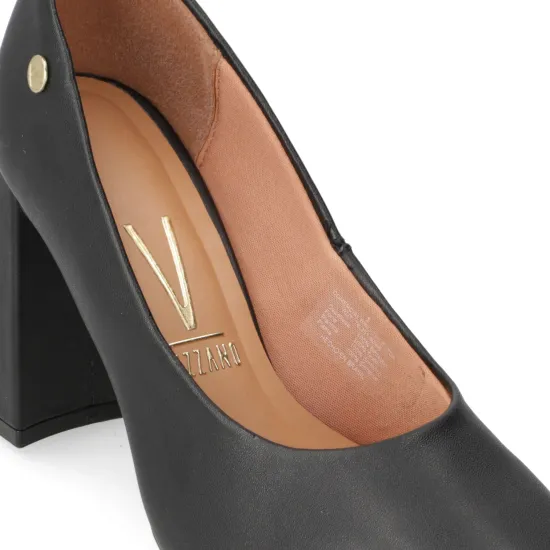 Zapato Mujer Pelica Negro Punta Cuadrada Vizzano - Imagen 5
