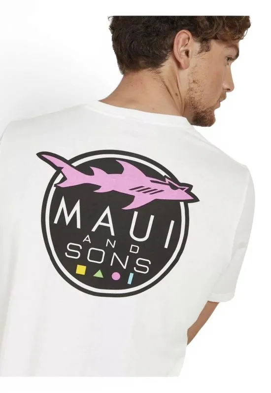 Polera Hombre Polera Shark Cookie Blanco Maui - Imagen 4