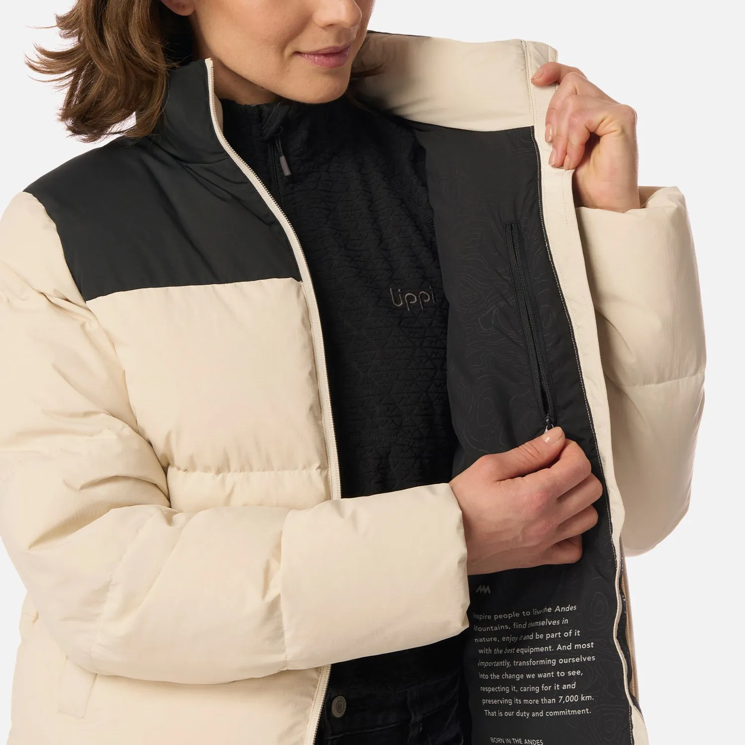 Chaqueta Mujer Urban Down Jacket Crema Lippi | Albasini.cl Tienda