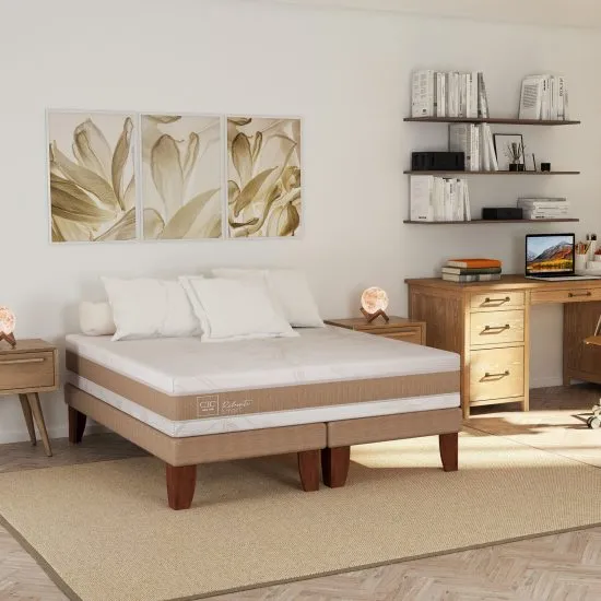 Cama Europea 2 Plazas Rilassati Infinity Base Dividida Cic - Imagen 3