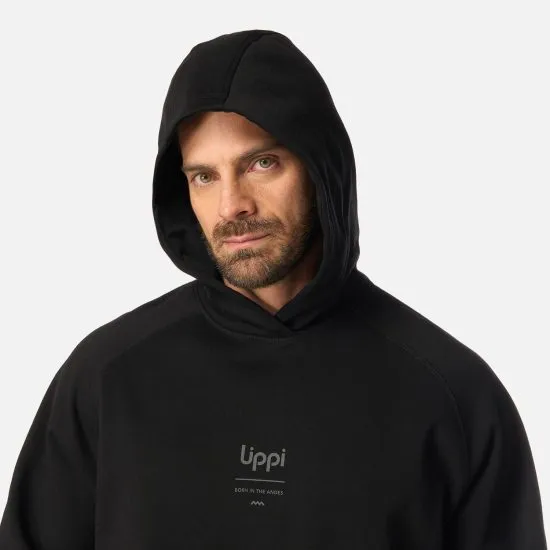 Poleron Hombre Ulmo Hoody Sweatshirt Negro Lippi - Imagen 5