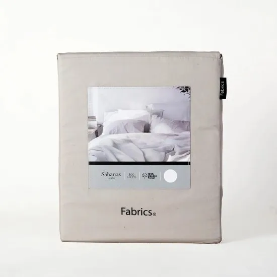 Sábana 300 Hilos Percale Super King Taupe Fabrics - Imagen 3