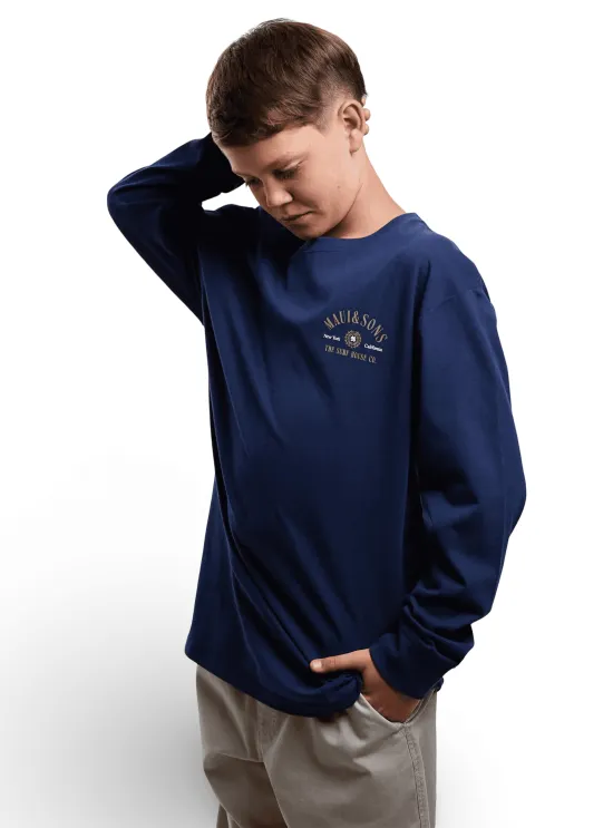 Polera Juvenil Manga Larga Navy Maui - Imagen 3