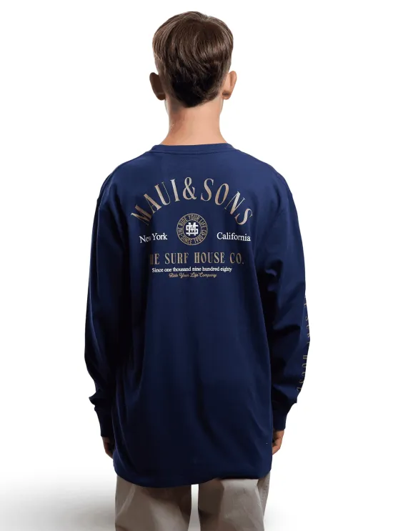 Polera Juvenil Manga Larga Navy Maui - Imagen 4