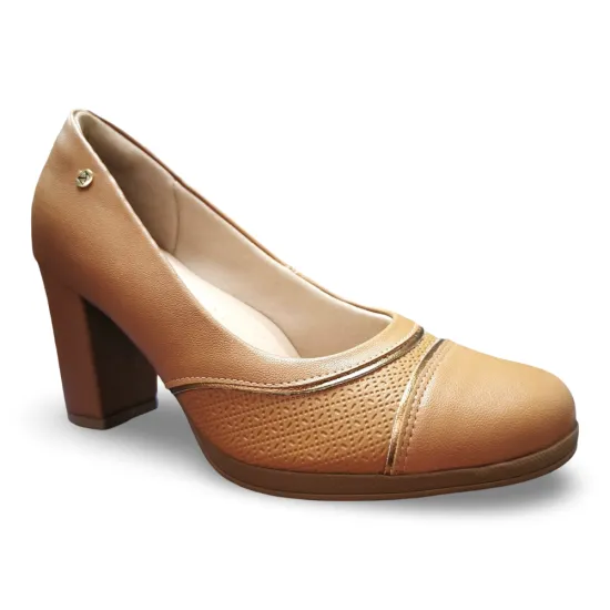 Zapato Mujer Reina Alto Napa Firenze Café Piccadilly - Imagen 3