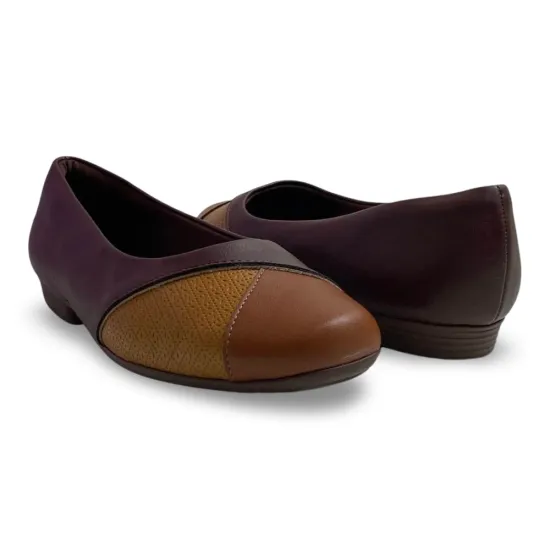 Zapato Mujer Napa Stretch Ballerina Cacao Piccadilly - Imagen 4