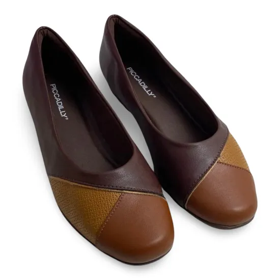 Zapato Mujer Napa Stretch Ballerina Cacao Piccadilly - Imagen 5