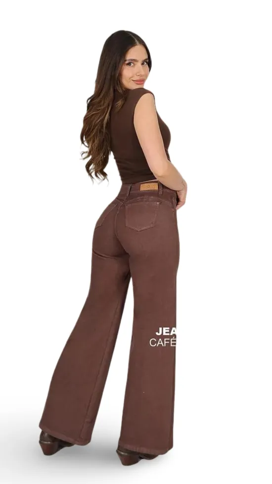 Jeans Mujer Tiro Alto Paris Cafe Divine - Imagen 2