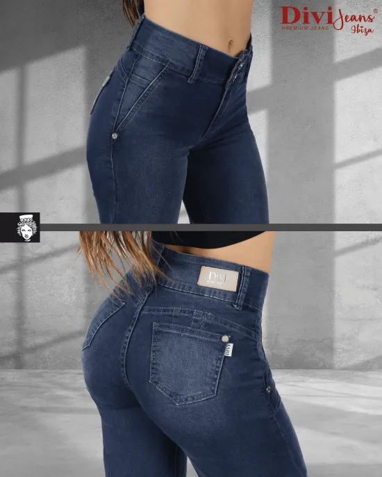 Jeans Mujer Dos Palazzo Canada Light Blue Divi - Imagen 3