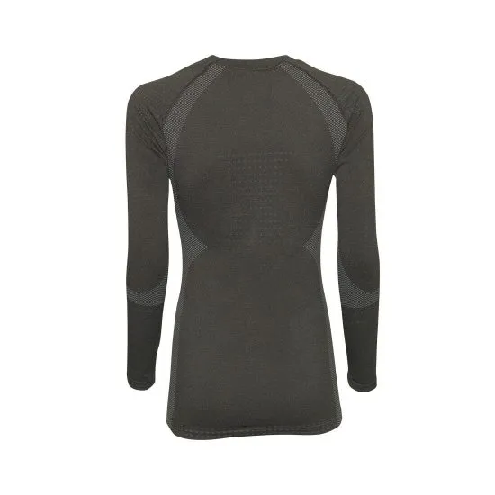 Polera Primera Capa Mujer Negra Slim Fit Kannu - Imagen 2