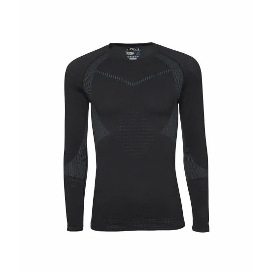 Polera Primera Capa Hombre Negra Slim Fit Manga Larga Kannu - Imagen 2