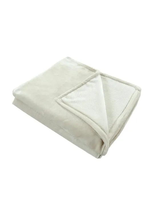 Frazada Flannel Illusions Beige 2 Plazas - Imagen 2