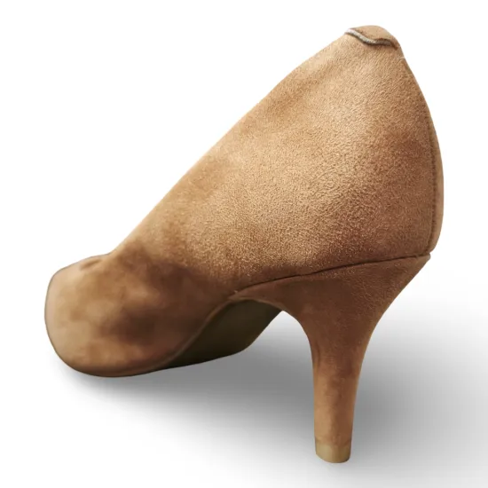 Zapato Mujer Tipo Gamuza Camel Punta Fina Vizzano - Imagen 6