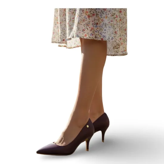 Zapato Mujer Tipo Cuero Cacao Punta Fina Vizzano - Imagen 4