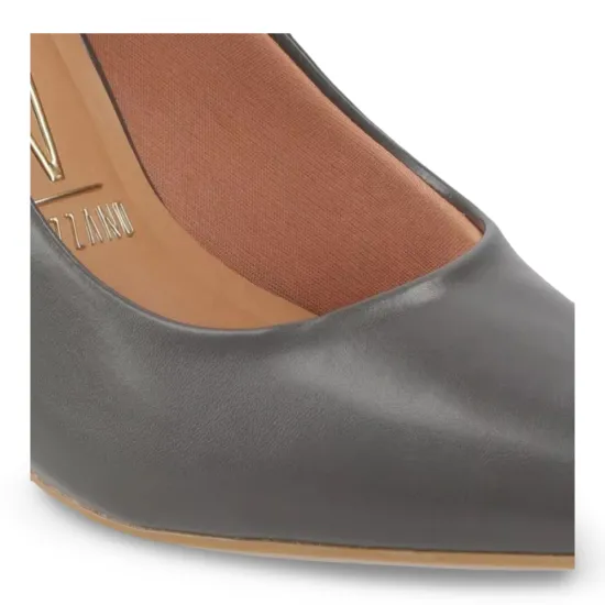 Zapato Mujer Tipo Cuero Gris Oscuro Punta Fina Vizzano - Imagen 2