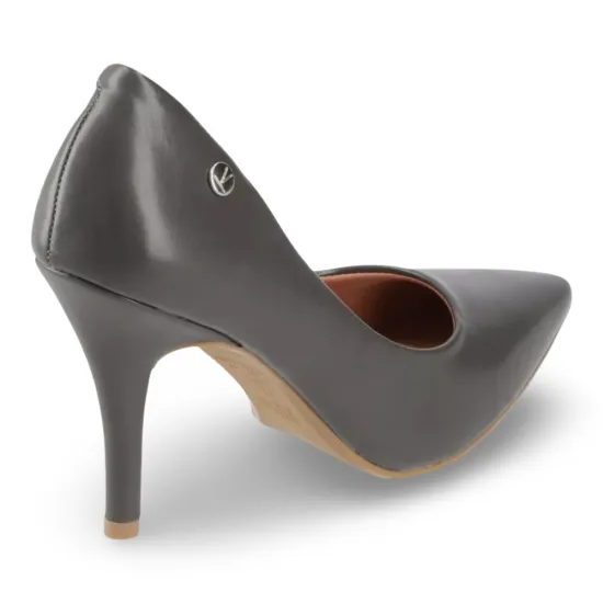 Zapato Mujer Tipo Cuero Gris Oscuro Punta Fina Vizzano - Imagen 6