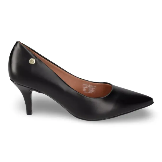 Zapato Mujer Negro Punta Fina Taco Medio Vizzano - Imagen 3