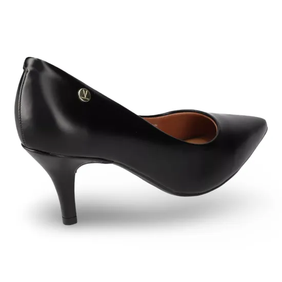 Zapato Mujer Negro Punta Fina Taco Medio Vizzano - Imagen 4
