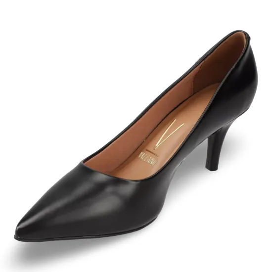 Zapato Mujer Negro Punta Fina Taco Medio Vizzano - Imagen 5