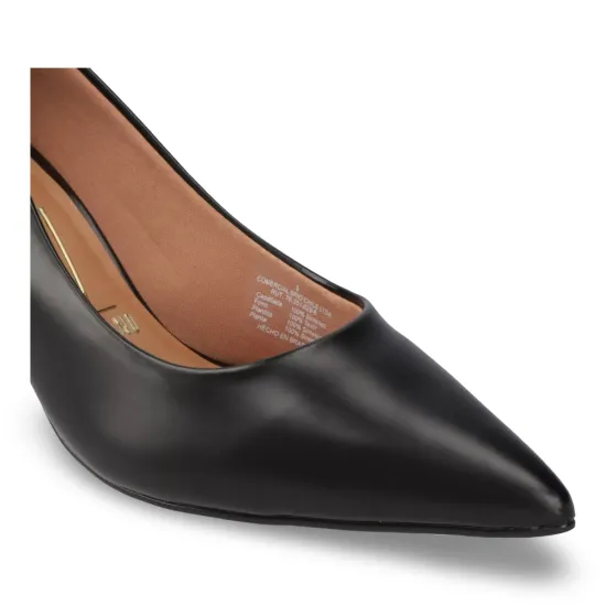 Zapato Mujer Negro Punta Fina Taco Medio Vizzano - Imagen 6