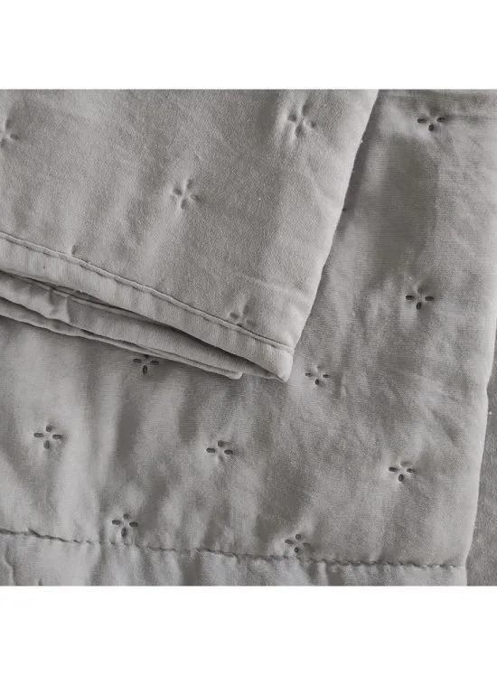 Cubrecama Quilt MF Roma 2.5 Plazas Gris Idetex - Imagen 2