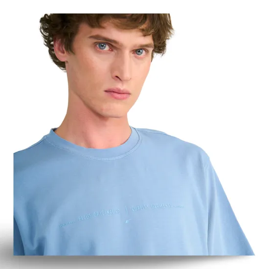 Polera Hombre Regular Fit Piqué Celeste Ellus - Imagen 2