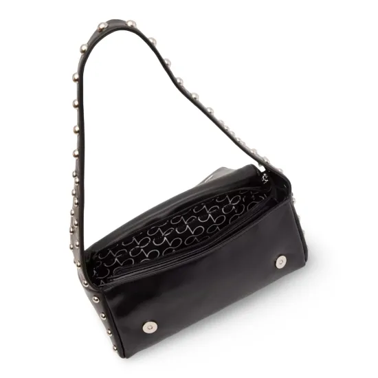 Cartera Oval Negra Tachas Decorativas Gacel - Imagen 5