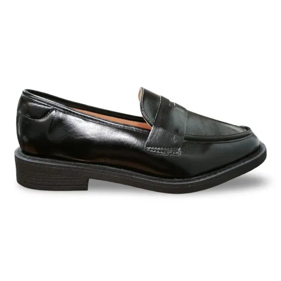 Zapato Mocasín Mujer Negro Plataforma Baja Vizzano - Imagen 4