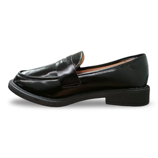 Zapato Mocasín Mujer Negro Plataforma Baja Vizzano - Imagen 5