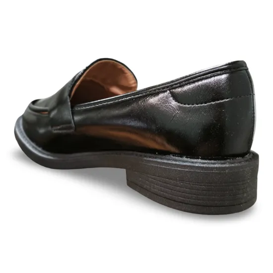 Zapato Mocasín Mujer Negro Plataforma Baja Vizzano - Imagen 7