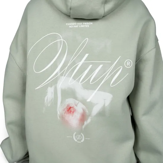 Polerón Hombre Oversize Verde Claro Estampado Whatup - Imagen 3