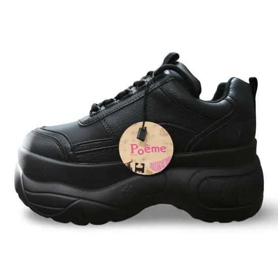 Zapatilla Urbana Mujer Chunky Negra Poeme - Imagen 4