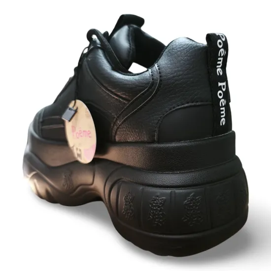 Zapatilla Urbana Mujer Chunky Negra Poeme - Imagen 5