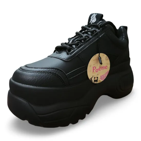 Zapatilla Urbana Mujer Chunky Negra Poeme - Imagen 8