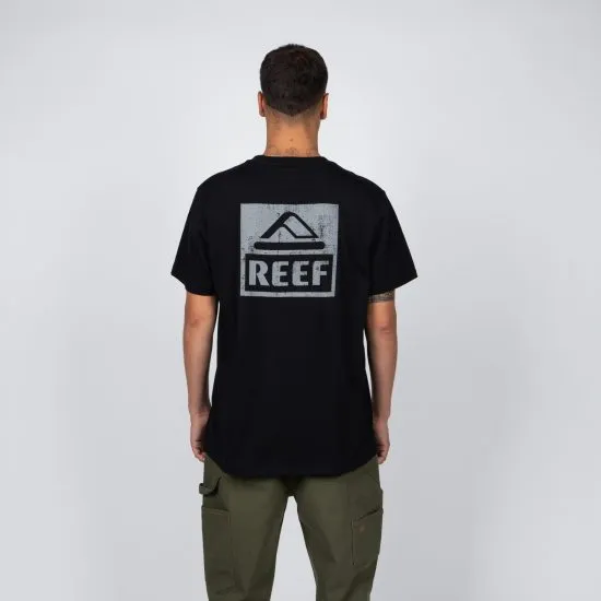 Polera Hombre Negra Logo Reef Estampado - Imagen 2