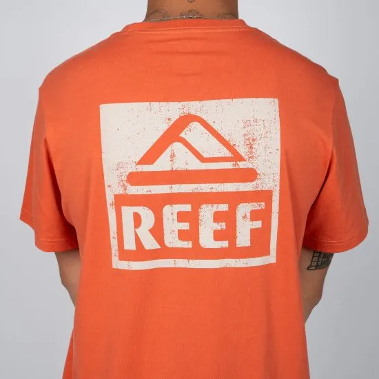 Polera Hombre Naranja Logo Reef Estampado - Imagen 3