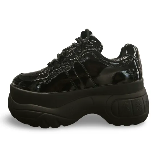 Zapatilla Mujer Plataforma Charol Negro Poeme - Imagen 6