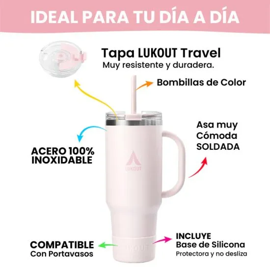 Vaso Termico Travel Tumbler Velia 1200 ml Lukout - Imagen 8