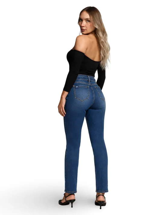 Jeans Mujer Recto 4311-00 Azul Mohicano - Imagen 2