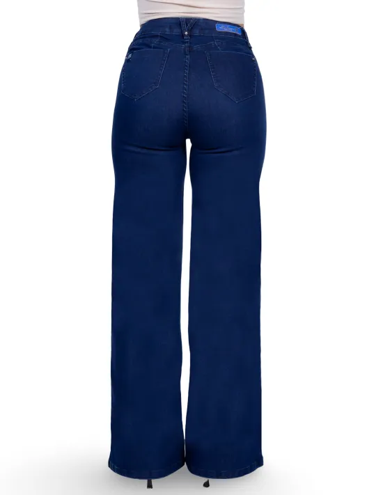 Jeans Mujer Wide Leg 4333-00 Azul Mohicano - Imagen 4