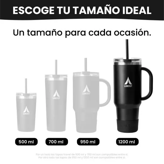 Vaso Termico Travel Tumbler Cuarzo 1200 ml Lukout - Imagen 2