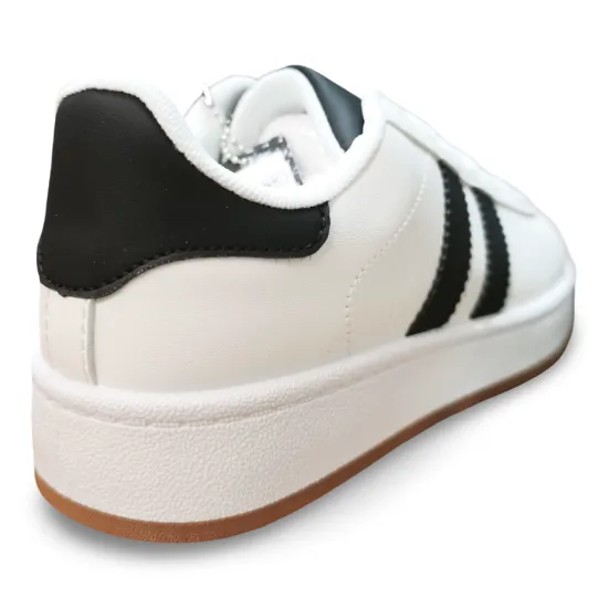 Zapatilla Urbana Mujer White Black Avenue New Walk - Imagen 3