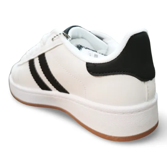 Zapatilla Urbana Mujer White Black Avenue New Walk - Imagen 5