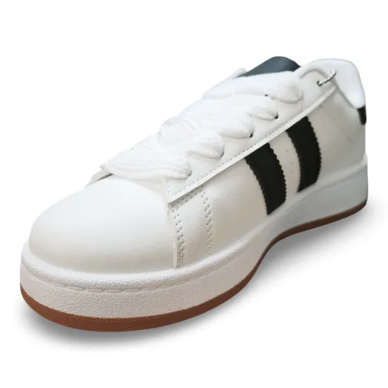 Zapatilla Urbana Mujer White Black Avenue New Walk - Imagen 6