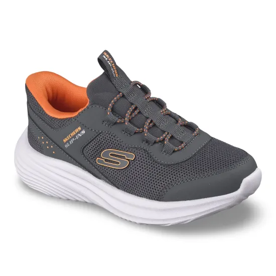 Zapatilla Niño Bounder Pro Char Gris Skechers - Imagen 5