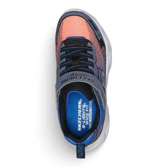 Zapatilla Niño Vortex 3.0 S Lights Gris Azul Skechers - Imagen 4