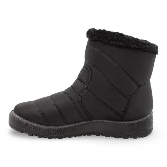 Botín Mujer Acolchado Zip Pelo Interior Negro New Walk - Imagen 3