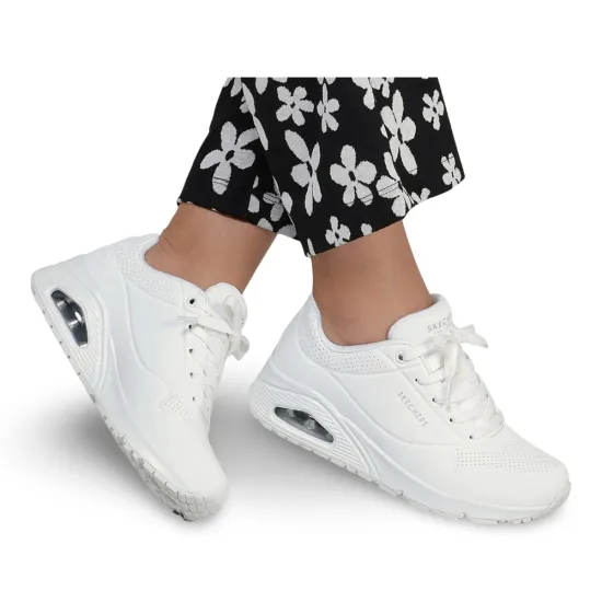 Zapatilla Mujer Uno Stand On Air Blanco Skechers - Imagen 4