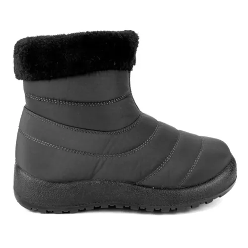 Botín Mujer Acolchado Pelo Interior Negro New Walk